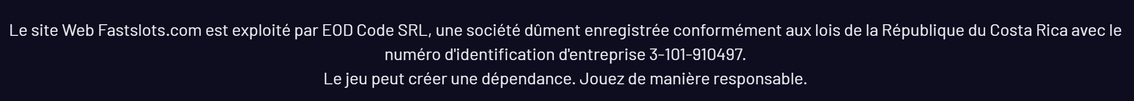 FastSlots Sécurité et Licences